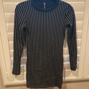 Zara short striped long sleeve dress s-m